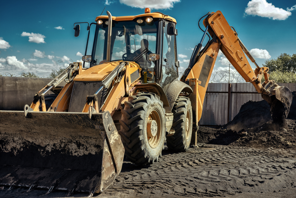 Yellow,Excavator,Operation,,Close-up